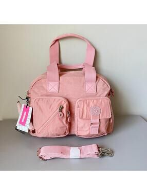 Kipling Birdal Pink Defea Nylon Medium Convertible Shoulder Bag NWT